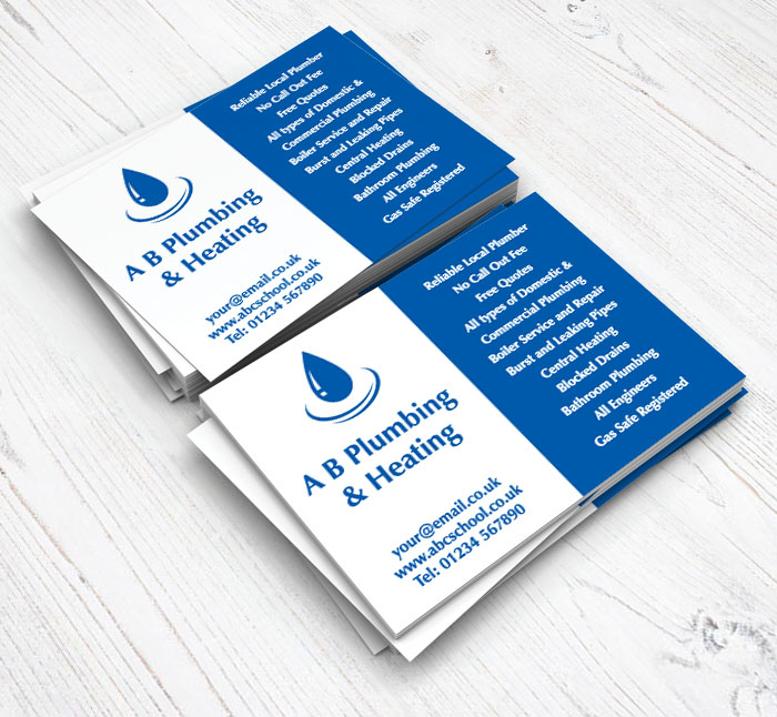 blue plumbing flyers