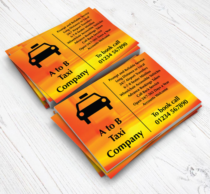 orange taxi flyers