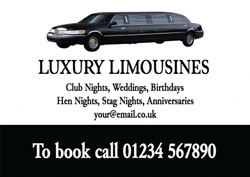 luxury limousines flyers