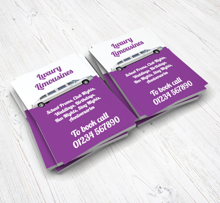 purple limousine flyers