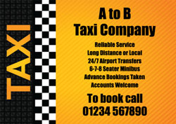 chequered taxi flyers