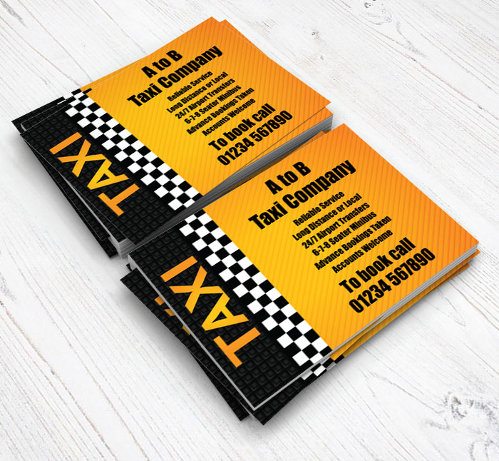 chequered taxi flyers