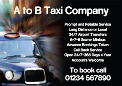 london taxi flyers