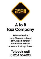 taxi logo flyers