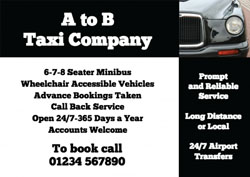 taxi company flyers