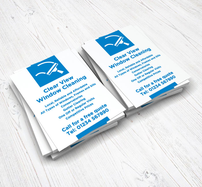 blue squeegee flyers