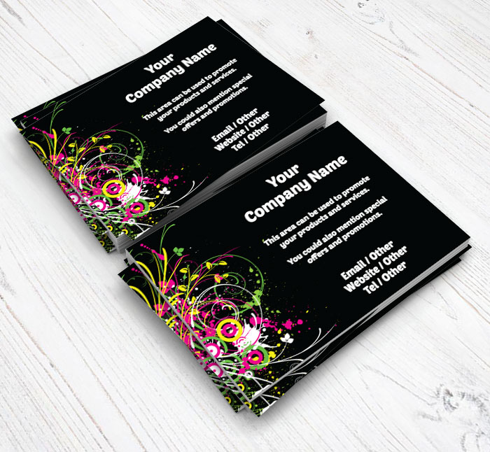 black floral flyers