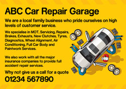 vehicle repair flyers