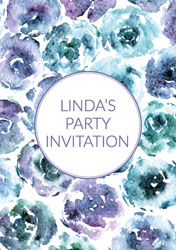 watercolour flowers party invitations