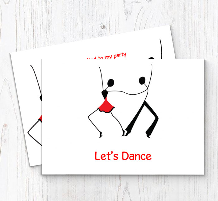 lets dance party invitations