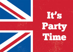 union flag party invitations