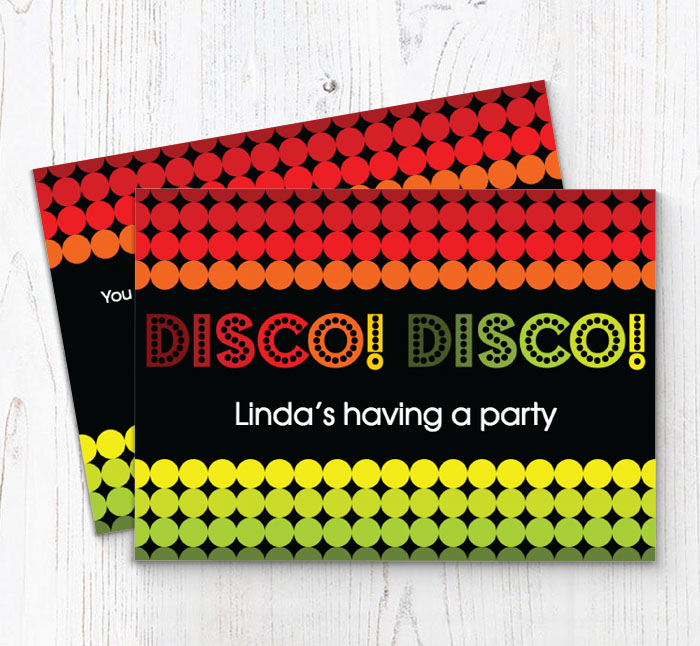 disco party invitations