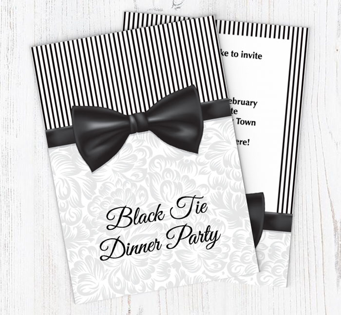black tie party invitations