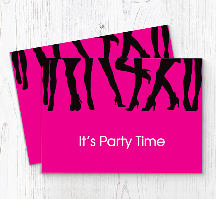 sexy legs party invitations