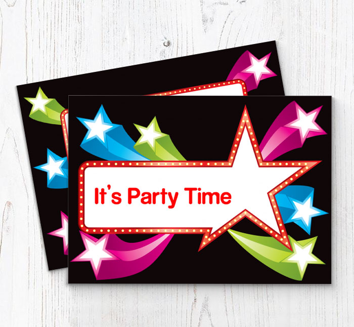 party stars party invitations