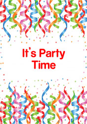 streamers party invitations