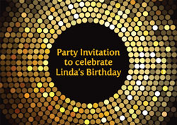 sequins party invitations