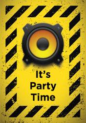 turn it up party invitations