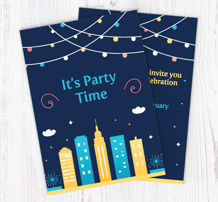 rooftop party invitations