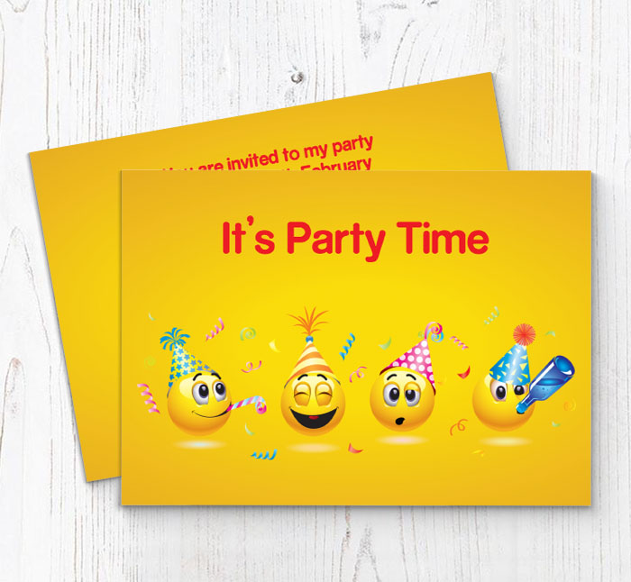 emoji party invitations