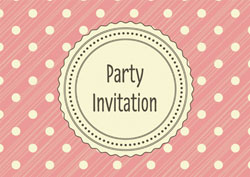 pink polka dot party invitations