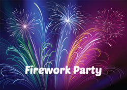 fireworks party invitations