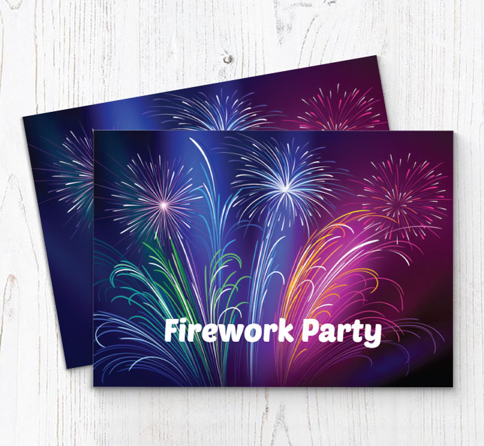 fireworks party invitations