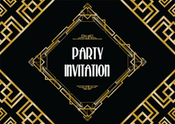 art deco gatsby invitations