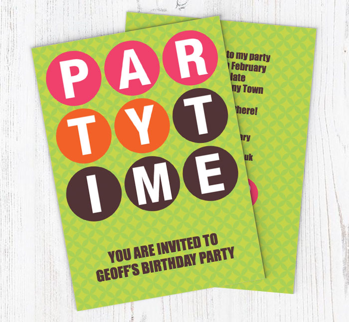 party time party invitations
