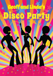 60s disco party invitations