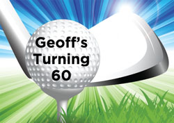 golf ball on tee invitations