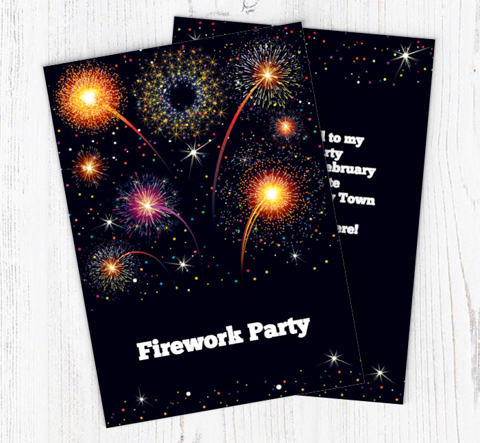 festive fireworks invitations