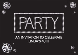 diamonds party invitations