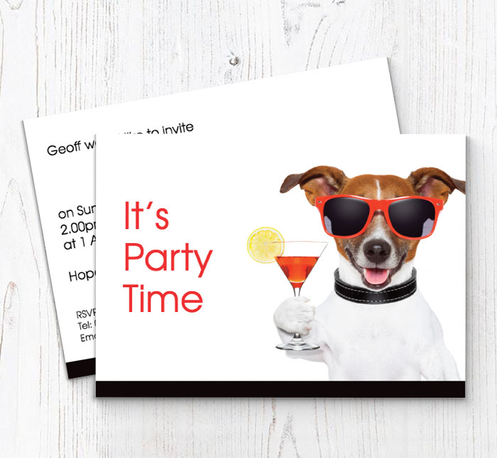 dog cocktail party invitations