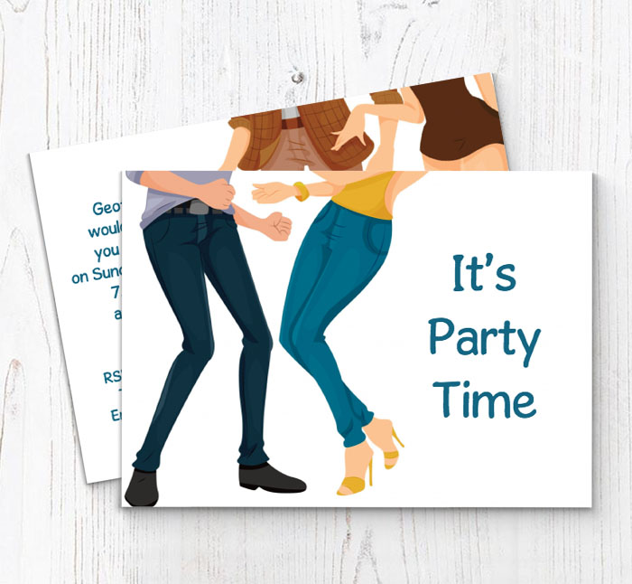 lets boogie party invitations