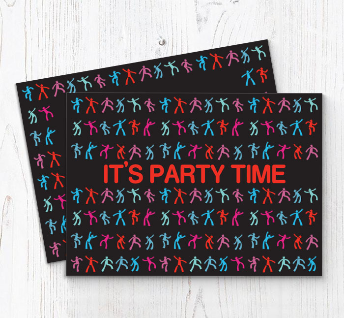 daft dance party invitations