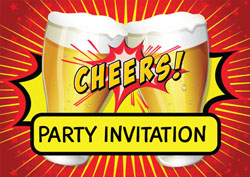cheers party invitations