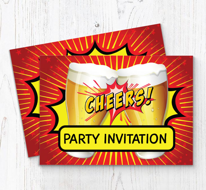 cheers party invitations