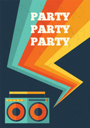 music stereo party invitations