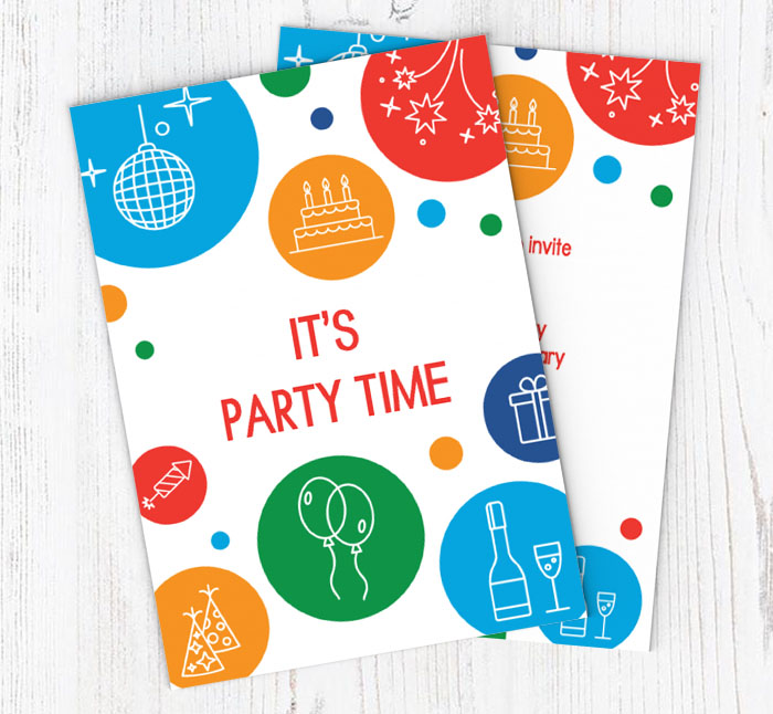 party circles party invitations