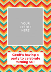 chevron photo upload invitations