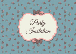 shabby chic party invitations