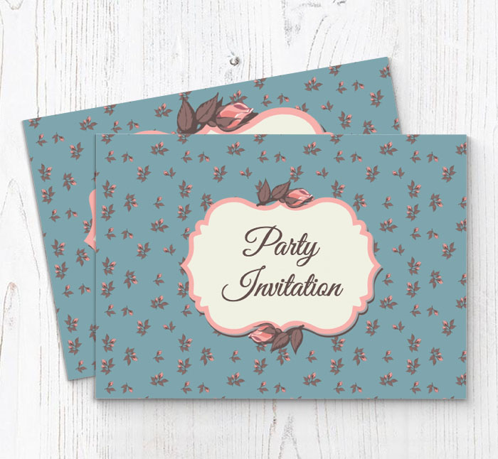 shabby chic party invitations