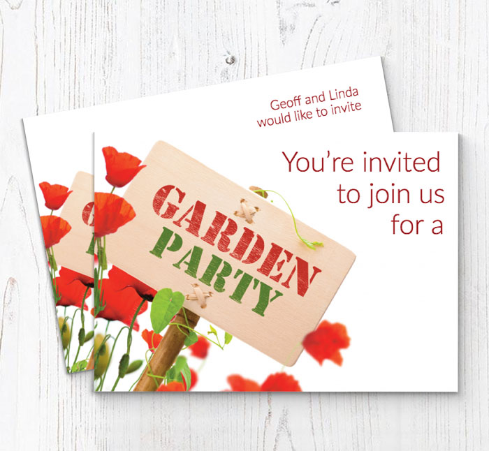 garden party sign invitations