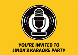 karaoke party invitations