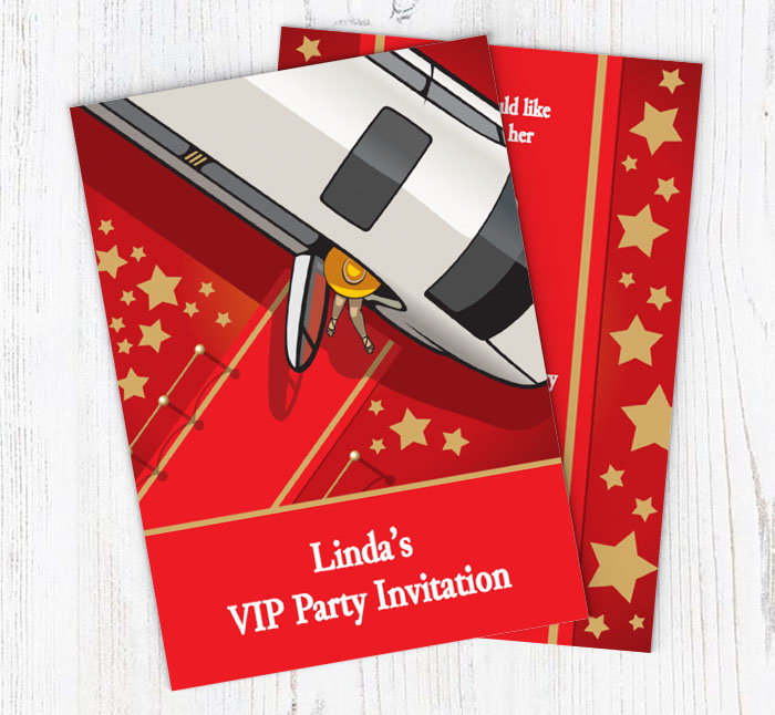 red carpet limo party invitations