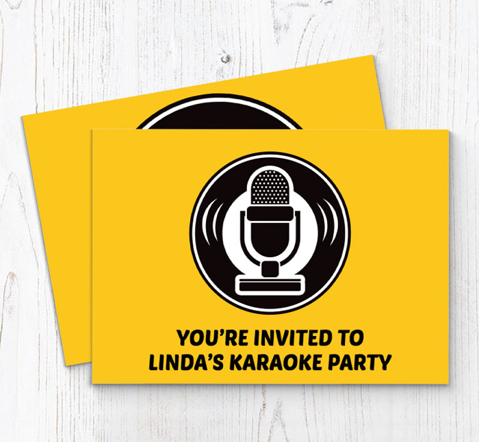 karaoke party invitations