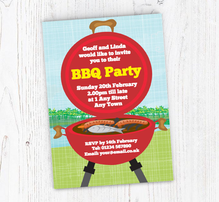BBQ party invitations