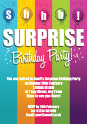 rainbow surprise party invitations