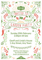 ornate garden party invitations